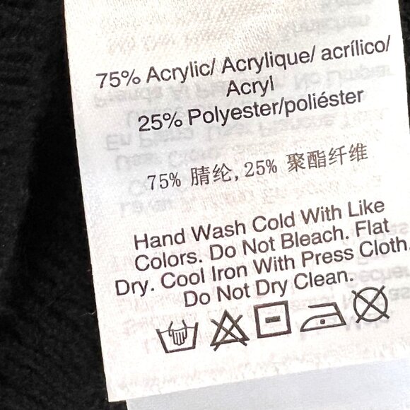 Donna Karan Sequin Knit Cold-Shoulder Sweater Black Size XS NWOT - Picture 10 of 10